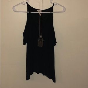 Black off the shoulder top